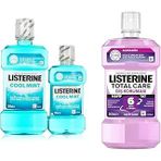 Listerine Coolmint Ağız Bakım Suyu 500 Ml 250 Ml Listerine, Total Care, Koruyucu, 6 Etkili Florürlü Ağız Bakım Ürünü, Hafif Tat, Sıfır Alkol, Nane Aromalı, 500Ml