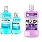 LISTERINE Coolmint Ağız Bakım Suyu 500 ml 250 ml ve Listerine, Total Care, Diş Koruyucu, 6 Etkili Florürlü Ağız Bakım Ürünü, Hafif Tat, Sıfır Alkol, Nane Aromalı, 250ml