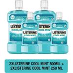 Listerine Coolmint Ağız Gargarası 500 ml + 250 ml Ferahlatıcı Etki ile 4 Adet