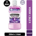 Listerine Total Care Alkolsüz Ağız Bakım Suyu 250 ml 750 ml Hacimle Uzun Süre Etki Sağlar