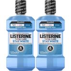 listerine total care stay white günlük ağız bakım suyu 500 ml (2 paketi)
