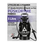 LITOLAN 5 Litre 2'1 Basınçlı Köpük Püskürtme El Pompası ( 4x Sıvı nozul ve 1x Köpük nozul püskürtücü )