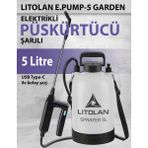 Litolan 5 Lt. Şarjlı Püskürtücü, Zirai Ilaçlama, Sulama Elektrik Pompası