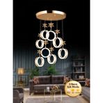 Litra Lighting Aurea Model 8"li Kristal Taşlı Gold 3 Renk Modu Ledli Salon Mutfak Oturma Odası Sarkıt LED Avize - Gümüş