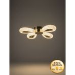 Litra Lighting Damla Model 4"lü Gold 3 Renk Modu Ledli Modern Tavana Sıfır Salon Mutfak Çocuk Yatak Odası LED Avize - Altın