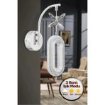 Litra Lighting Eclipse Model Tekli Gümüş Kristal Taşlı Salon Oturma Odası Koridor Mutfak LED Aplik - Gri