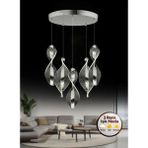 Litra Lighting Nuvola Model 5'li Gümüş 3 Renk Modu Modern Ledli Salon Mutfak Oturma Yatak Odası LED Avize