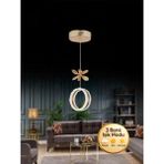 Litra Lighting Zero Model Kristal Taşlı Gold 3 Renk Modu Ledli Salon Mutfak Oturma Odası Sarkıt LED Avize