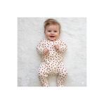 Little Baby %100 Pamuklu Kalp Desenli Kız Bebek Tulumu