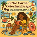 Little Corner Coloring Escape Relaxing Creative: Cozy Spaces for Teens Featuring Girl Moments & Relaxing Creative Vibes, Girl moments coloring book, (Little Corner cozy spaces book)