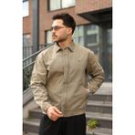 Little Cup Jeans Co Erkek Regular Fermuarlı ve Çıtçıtlı Kahve Canvas Ceket - XL - Kahverengi