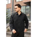 Little Cup Jeans Co Erkek Regular Fermuarlı ve Çıtçıtlı Siyah Kot Ceket - XL