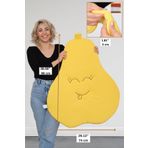 LITTLE DEDI Bebek Ve Çocuk Oyun Halısı, Çok Amaçlı Minder, Aktivite Matı Armut Sarı - 75x100