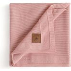 Little Dedi Dua Tencel Örgü Bebek Çocuk Battaniyesi, Tüylenmeyen Örtü 80X100 cm - Pembe - 80 x 100 cm