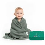 Little Dedi İpeksi Yumuşak%100 Lyocell Tencel™ Bebek Örme Battaniye, Oekotex 100 - Hipoalerjenik ve Isı Düzenleyici - Yeni Doğanlar için Lüks Konfor Dua Model (Yeşil)