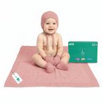 Little Dedi Kadife Yumuşaklığında 6 Parçalı Hediye Seti, Yeni Doğan Bebekler için, Pembe, 1 x Sivri Uçlu Örgü Battaniye 80 x 100 cm, 1 x Bebek Şapkası, 1 Çift Eldiven ve 1 Çift Bot, Tencel Kumaş