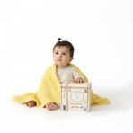 Little Dedi ZOE Bebek Battaniyesi Limon Desenli -%50 Geri Dönüştürülmüş Pamuk ve%50 Polyesterden Üretilmiş Bebek Arabası Battaniyesi ve Sarılma Battaniyesi - GRS ve OEKO-TEX Sınıf 1 Sertifikalı