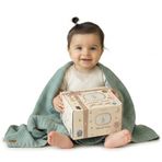 Little Dedi ZOE Bebek Battaniyesi Nilüfer Yaprağı Desenli -%50 Geri Dönüştürülmüş Pamuk ve%50 Polyesterden Üretilmiş Bebek Arabası Battaniyesi ve Sarılma Battaniyesi - GRS ve OEKO-TEX Sınıf 1 Sertif