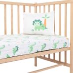 Little Dreams Erkek Bebek Çarşaf Set Dinozor Baskılı - Ekru
