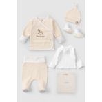 Little Gusto 6' lı Organik Pamuk Hastane Çıkış Seti Playtime - Sarı - 0 - 3 Ay