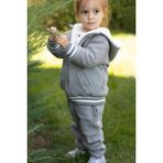 Little Gusto Bürümcük Kapitone Eşofman Bebek Gri - 6 - 9 Ay