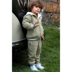 Little Gusto Bürümcük Kapitone Eşofman Bebek Haki - 6 - 9 Ay