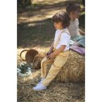 Little Gusto Çocuk Salopet Pantolon Sarı Organik Pamuk - 5 - 6 Yaş