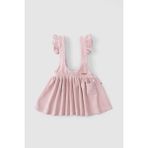 Little Gusto Fitilli Kadife Bebek Jile Elbise Pembe - 3 - 4 Yaş