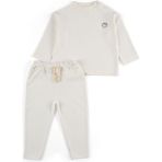 Little Gusto Organik Pamuk Bebek Takımı Ekru - 1,5 - 2 Yaş