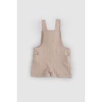 Little Gusto Organik Pamuk Müslin Bebek Bej Şort Salopet - 3 - 4 Yaş