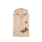 Little Gusto Organik Pamuk Müslin Unisex Bebek Çocuk Bornoz - Bej