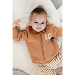 Little Gusto Organik Pamuklu İçi Tüylü Bebek Ceketi Kahve
