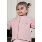 Little Gusto Organik Pamuklu İçi Tüylü Bebek Ceketi Pembe