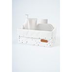 Little Gusto Organizer Sepet Bebek Cosmos Beyaz Pamuk 25X16 cm