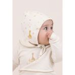 Little Gusto Sophie La Girafe Organik Pamuk Bebek Ingiliz Şapka - 0 - 3 Ay - Ekru - Bej