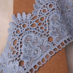 Little Lane Lace 9cm genişliğinde Avrupa taç elastik dantel nakış kumaş perdeler masa örtüleri gelinlik DIY elbise/aksesuarlar. (Her pakette 2 adet) (açık mavi)