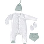 Little Luna Yenidoğan Bebek Seti - 0 - 3 Ay - Mint - Beyaz
