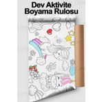 Little One Unicorn - Tek Boynuzlu At Aktivite Rulo Boyama Kağıdı - 62 Cm X 2.5 Metre Dev Rulo