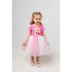 Little Pumpkin Barbie Kız Çocuk Doğumgünü Özel Gün Elbise - Pembe - Beyaz - 2 Yaş