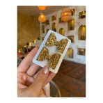 Little Sparkle Co. Gold Glitter Simli Fiyonk Klips Toka Seti 2’li