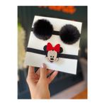 Little Sparkle Co. Kız Bebek Peluş Ponpon ve Mickey Mouse 2’li Saç Bandı
