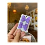 Little Sparkle Co. Lila Mix Glitter Fiyonk Çocuk Toka Seti 2’li-Kız Bebek&Çocuk İçin -Parlak Saç Aksesuarları