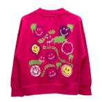 Little Tortoise Fuşya Rengi Emoji Kız Çocuk Sweatshirt - 601-Pembe - 10 - 11 Yaş
