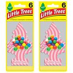 Little Trees Karton Askılı Araba, Ev ve Ofis Oda Parfümü, Sakız (12'li Paket)