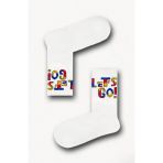 Littlehappiness70 Unisex Yetişkin Let's Go Kolej Çorap