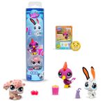Littlest Pet Shop Bandai Park Pets BF00598 seti, 3 evcil hayvan, aksesuar, koleksiyon kartı ve sanal kod, 7. nesil, evcil hayvanlar #99, 100, 101, 4 yaşından büyük çocuklar +