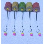 Litto Collection 5 Adet Silindir Küspe'li Pembe ve Sarı Esp Mısır 'lı Sazan Rig Takımı
