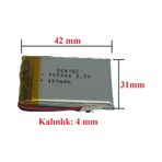 Lityum Polimer Pil 3.7V 450 Mah