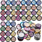 Liuer 48 Parça Poker Cipsi, Kumar Cipsi, Texas Holdem Poker Seti, Profesyonel Casino Texas Hold'em Poker, Texas Holdem Blackjack Kumar için Poker Seti