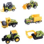 Liupo Mini Inşaat Kamyonu Oyuncakları, Küçük Inşaat Oyuncakları 6 Adet Döküm Inşaat Araçları Traktör Oyuncakları Kum Araç Playset Forklift Silindir Damperli Kamyon Traktör Ekskavatör Bul (Yurt Dışından)